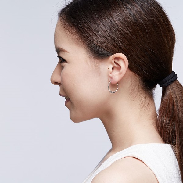 率性掐絲麻花硫化一對販售 純銀 女款耳環飾品