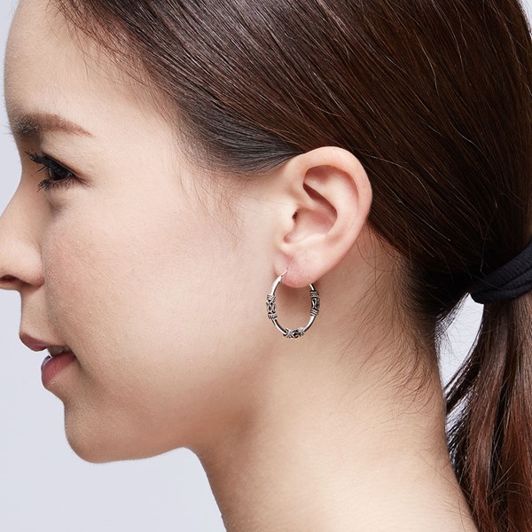 極個性掐絲麻花硫化一對販售 純銀 女款耳環飾品