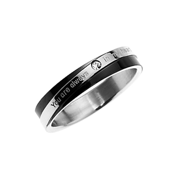 黑白時尚完美戒指 西德鋼 女款戒指飾品