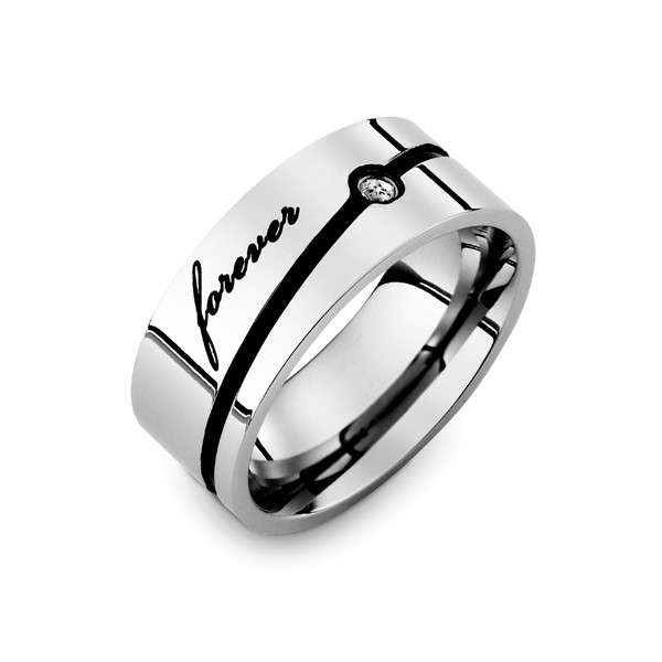 永遠約定流線造型 西德鋼 男款戒指飾品