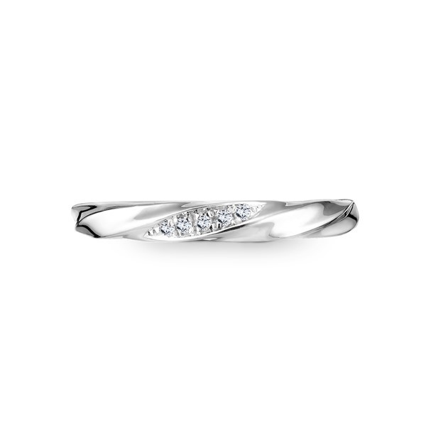 扭轉愛情 鉑金(白金)鑽石結婚對戒
