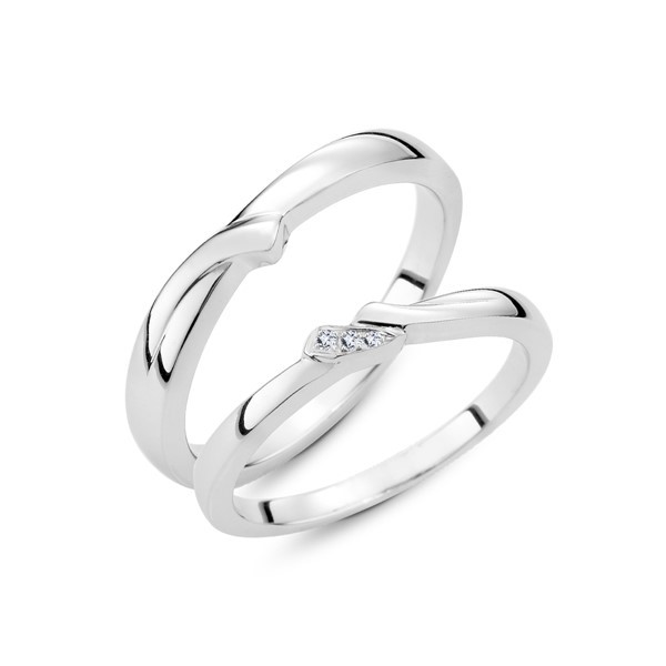 閃耀幸福 鉑金(白金)鑽石結婚對戒