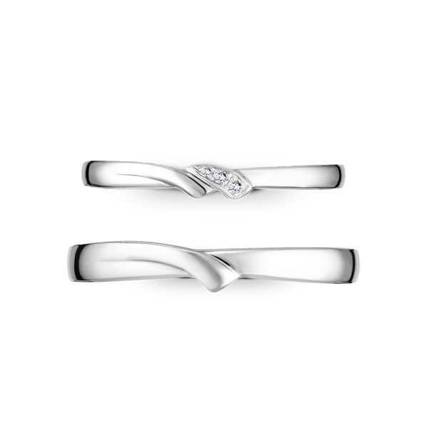 閃耀幸福 鉑金(白金)鑽石結婚對戒