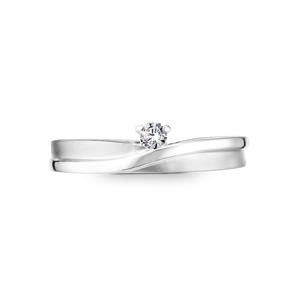 許願之星 鉑金(白金)鑽石結婚對戒