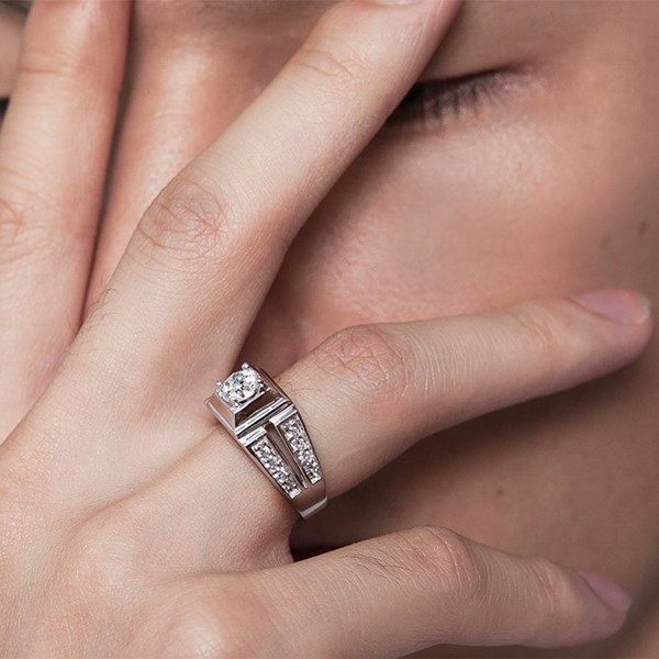 婚禮上的承諾 鉑金(白金) 男款結婚對戒