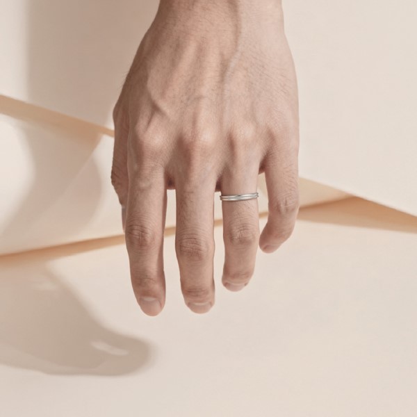 永恆之星 鉑金(白金)男款結婚對戒