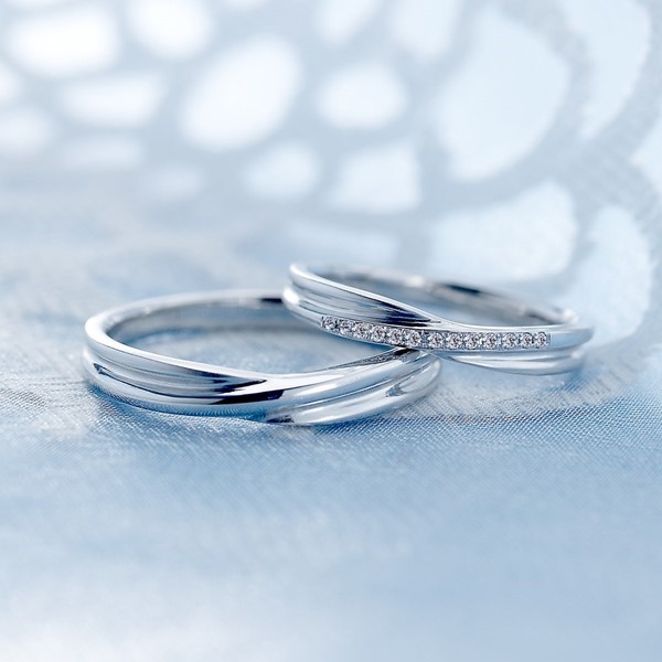 幸福交織 鉑金(白金)男款結婚對戒