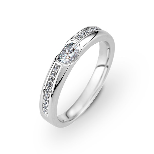 愛的城堡 鉑金(白金) 女款結婚對戒
