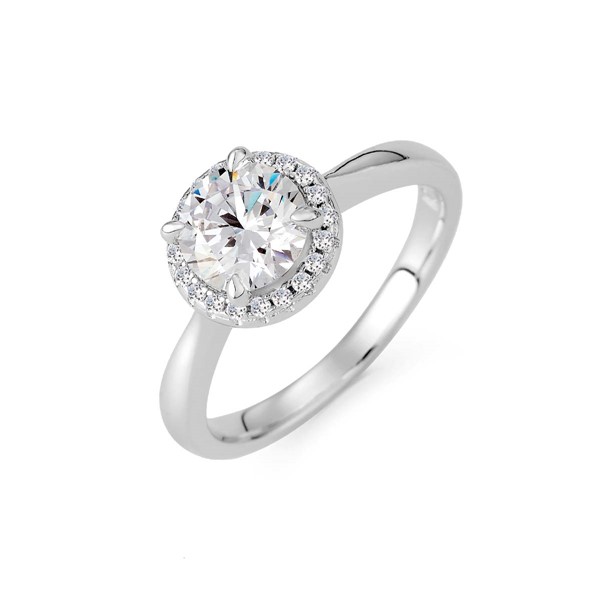 極光之心 鉑金(白金)1克拉 求婚訂婚鑽戒