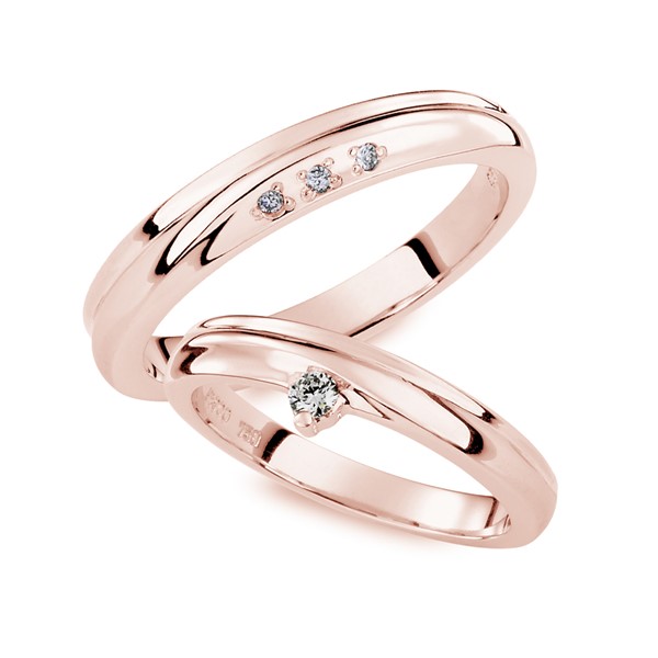 衷心所愛 黃金(14K金)鑽石結婚對戒