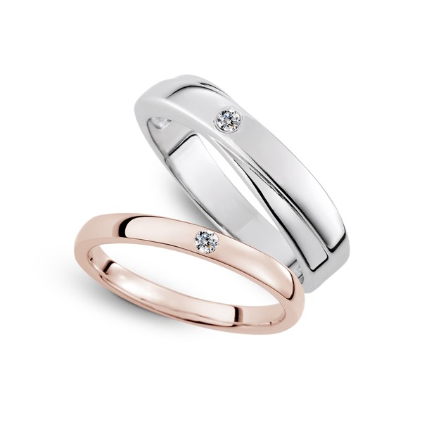 幸福時光 黃金(14K金)鑽石結婚對戒