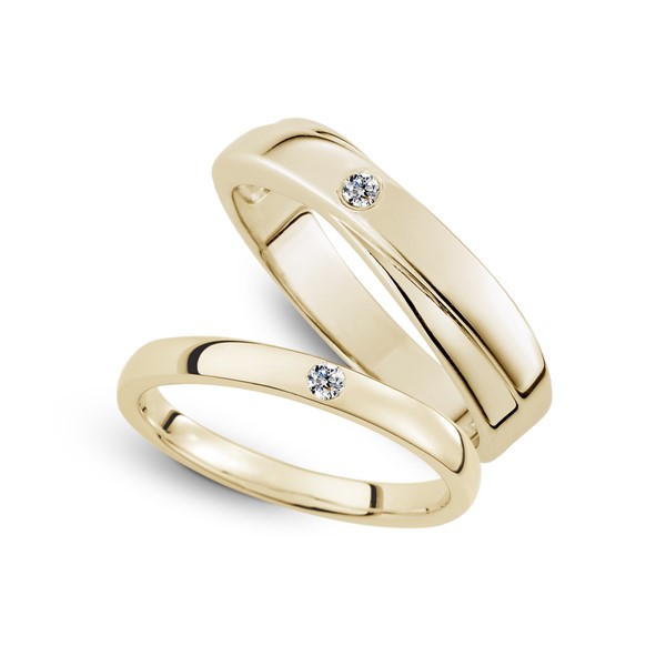 幸福時光 黃金(14K金)鑽石結婚對戒