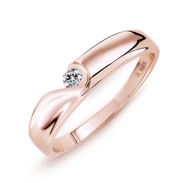 我們的愛心型 黃金(14K金)鑽石結婚對戒