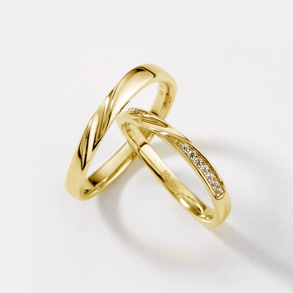 幸福樂章 黃金(14K金)鑽石結婚對戒