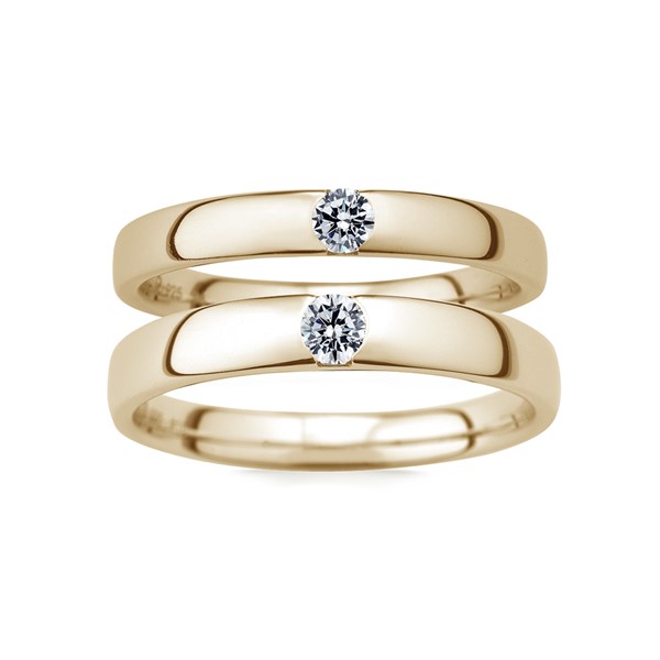 永恆凝望 黃金(14K金)鑽石結婚對戒
