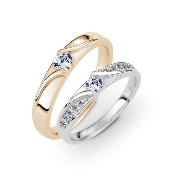 情書 黃金(14K金)鑽石結婚對戒