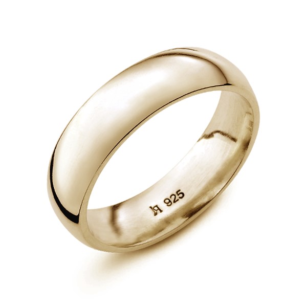 真實擁抱弧面 黃金(14K金)男款結婚對戒