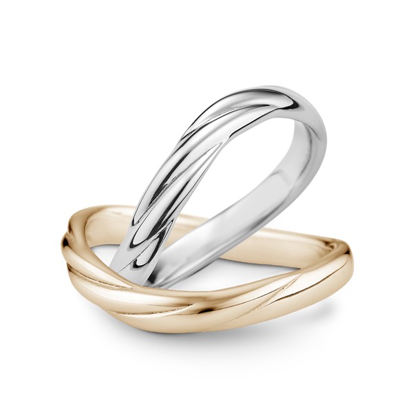 愛在指間 黃金(14K金)鑽石結婚套戒(三件組)