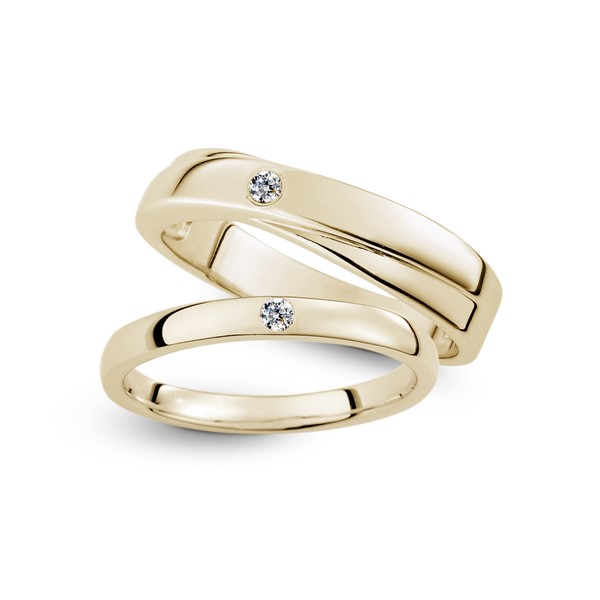 幸福時光 玫瑰金(18K金)鑽石結婚對戒