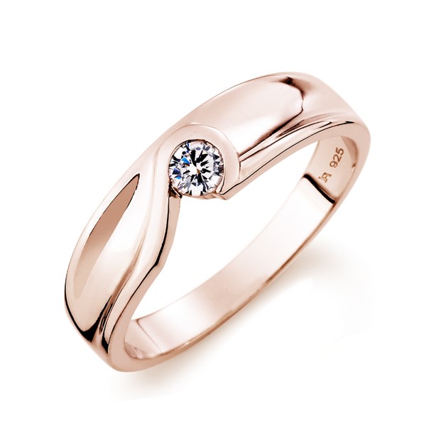 我們的愛心型 玫瑰金(18K金)鑽石結婚對戒