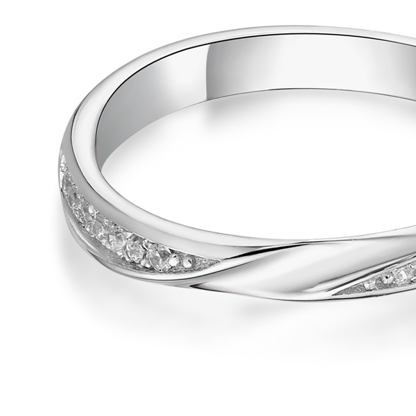 滿溢的幸福 玫瑰金(18K金)鑽石結婚對戒