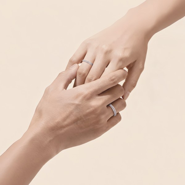 永恆之星 玫瑰金(18K金)鑽石結婚對戒