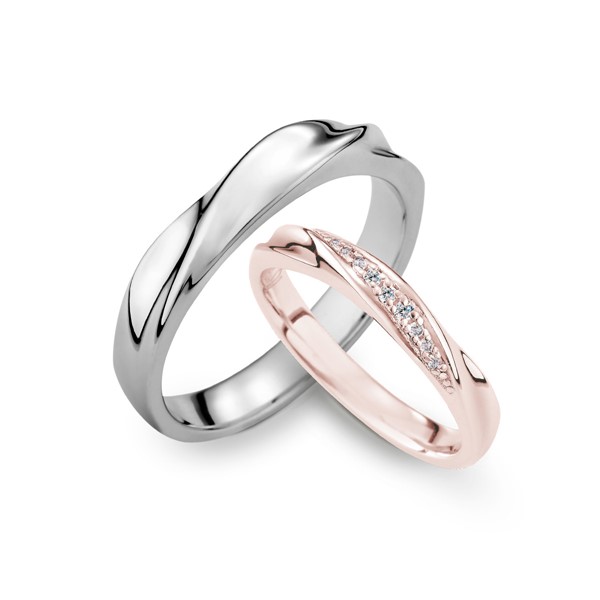 伊漾-敦厚 玫瑰金(18K金)鑽石結婚對戒