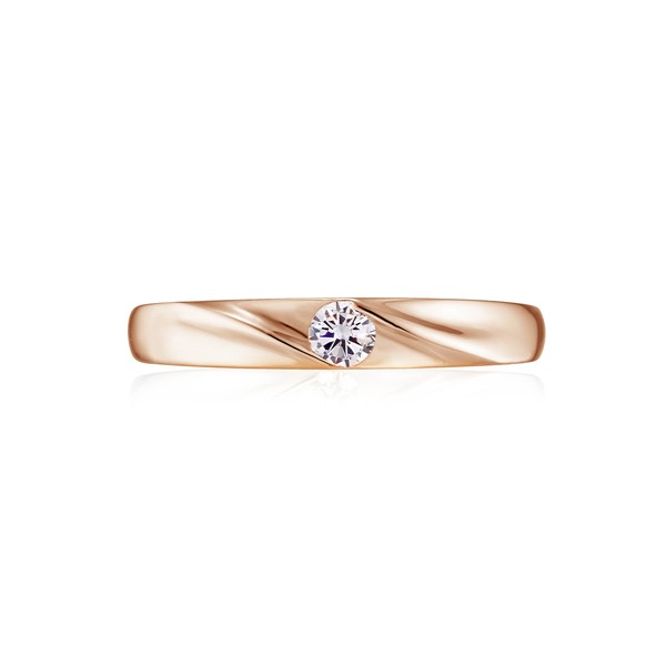 維繫幸福 玫瑰金(18K金) 鑽石結婚對戒
