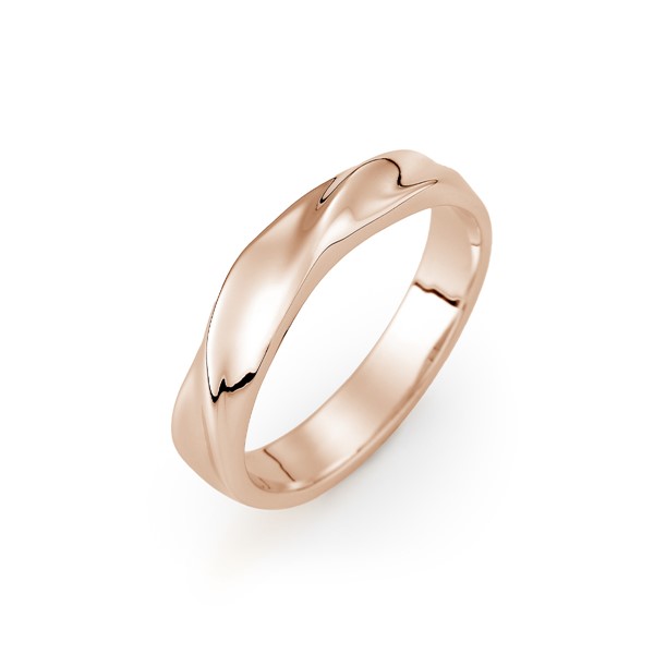 伊漾敦厚｜寬戒款 玫瑰金(18K金)男款結婚對戒