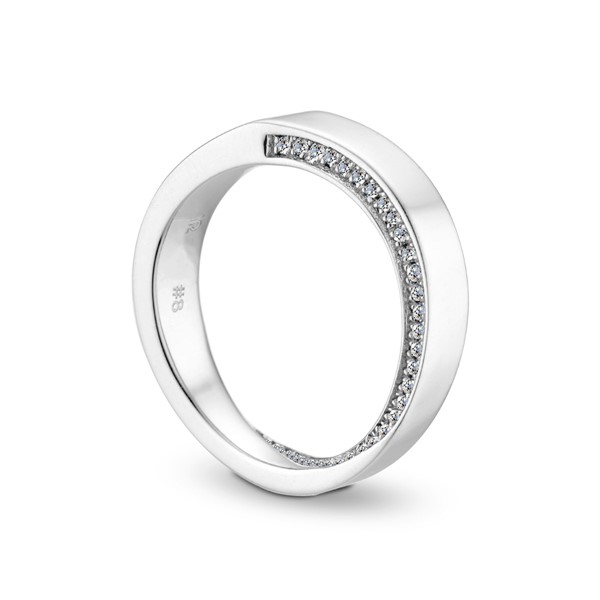 含蓄愛不止息 玫瑰金(18K金)男款結婚對戒