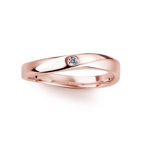 我心匪石 玫瑰金(18K金)男款結婚對戒