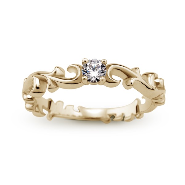 舞動愛情 玫瑰金(18K金)女款結婚對戒