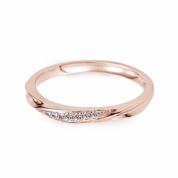 伊漾戀曲 玫瑰金(18K金)女款結婚對戒