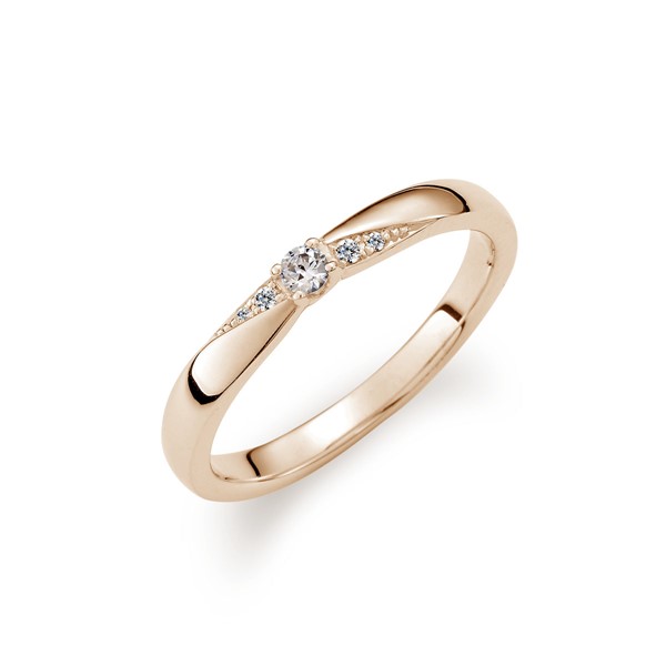 星系引力-心點 18K金(玫瑰金) 女款結婚對戒