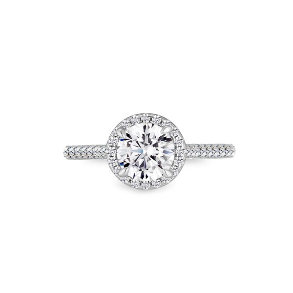 極光環繞 玫瑰金(18K金)1克拉 求婚訂婚鑽戒