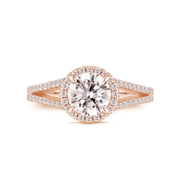 銀河繫 玫瑰金(18K金)1克拉 求婚訂婚鑽戒