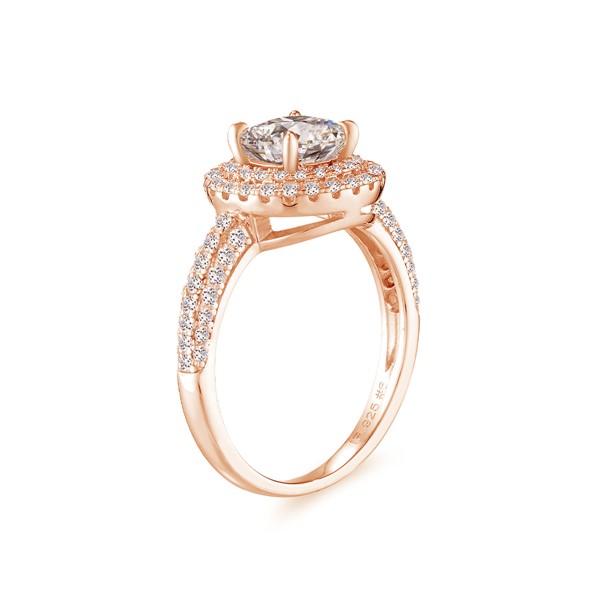 永恆星系 玫瑰金(18K金)1克拉 求婚訂婚鑽戒