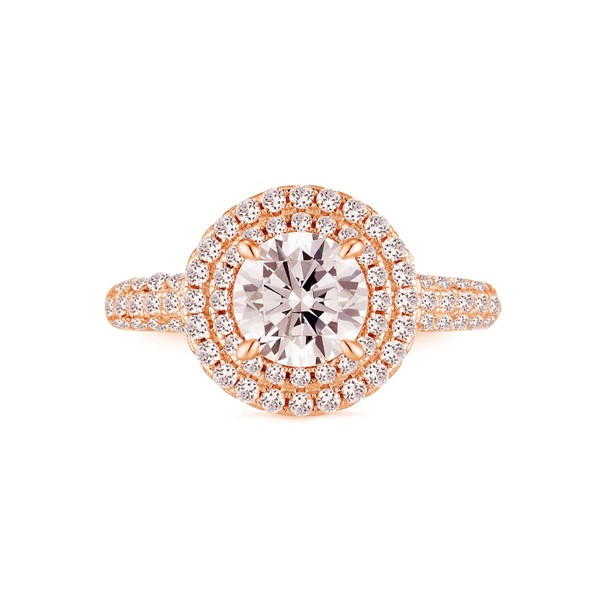 永恆星系 玫瑰金(18K金)1克拉 求婚訂婚鑽戒