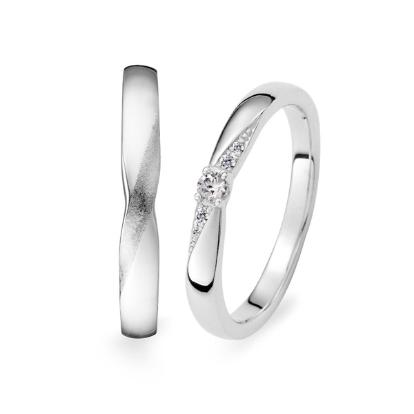 星系引力-心點 925純銀/真鑽 結婚對戒