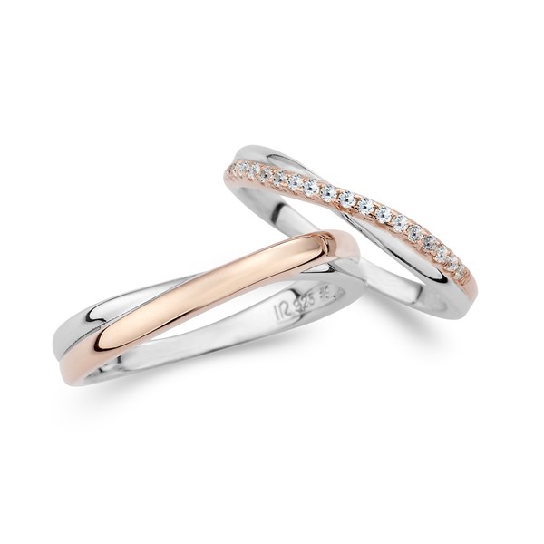 同向而行 純銀雙色 定情對戒