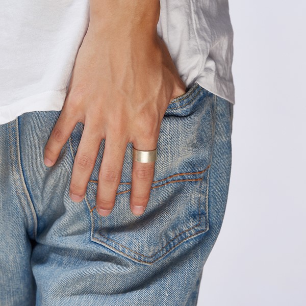 磨砂感造型 純銀 男款戒指