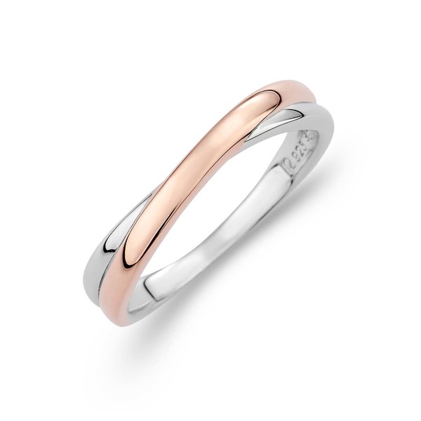 同向而行 純銀雙色 男款定情對戒