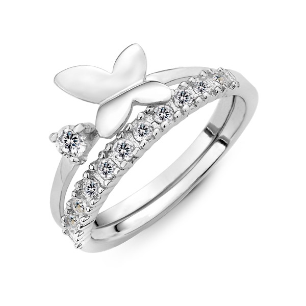 飛舞的浪漫組合戒 純銀 女款戒指飾品