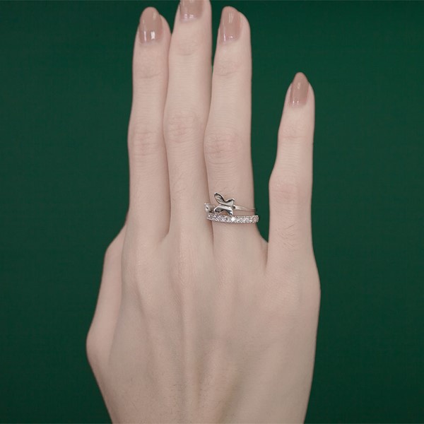飛舞的浪漫組合戒 純銀 女款戒指飾品