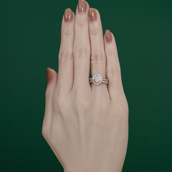 甜美雅致組合戒 純銀 女款戒指飾品