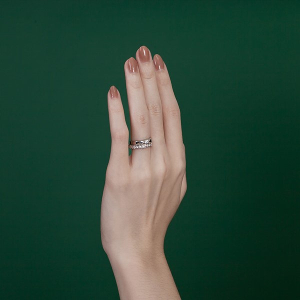 低調氣質 純銀 求婚訂婚套戒/3.1mm鋯石
