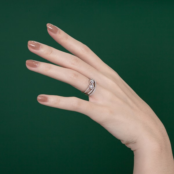 無限華美組合戒 純銀 女款戒指飾品