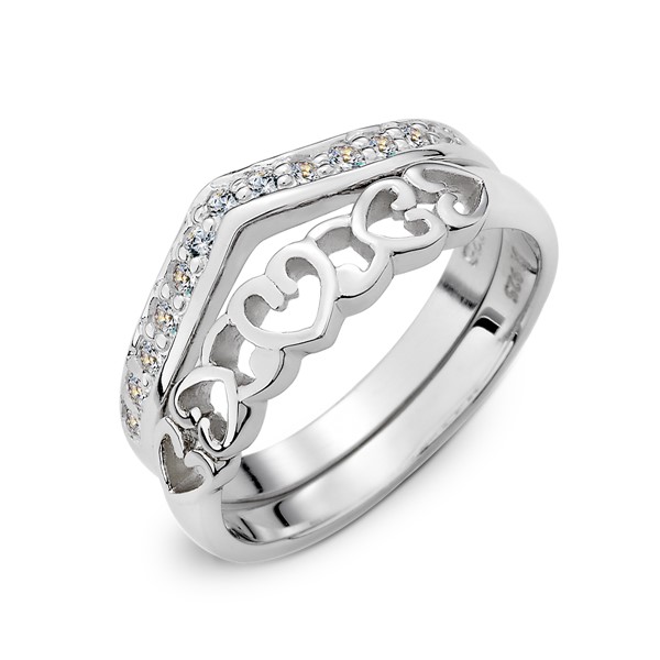 愛的方程式組合戒 純銀 女款戒指飾品