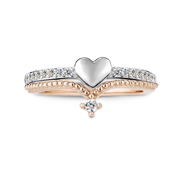燦爛的愛組合戒 純銀 女款戒指飾品