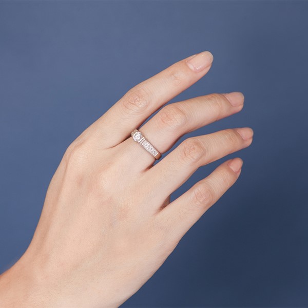 古典印象奢華 純銀 求婚訂婚戒/4.8mm鋯石